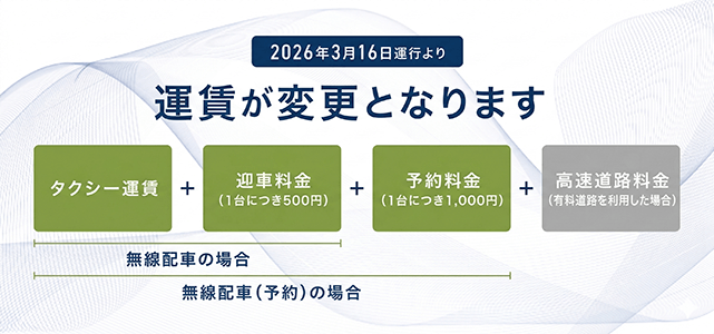 2026年3月16日運行より運賃が変更となります